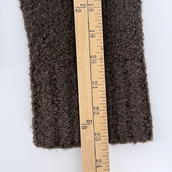 Cozy Chocolate Brown Textured Cardigan Minimalist Soft Knit Neutral Aesthetic - Picture 8 of 12